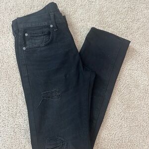 Seven For All Mankind Black Distressed Paxtyn Jeans Mens size 29